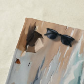 Hippie Van Seascape Traveler Mood Art Strandlaken (In situ)