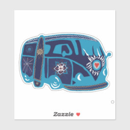 Hippie Van Sticker
