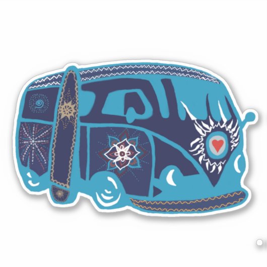 Hippie Van Sticker (Voorkant)