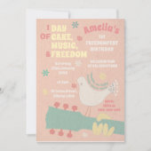 Hippie Verjaardag Baby Muziek Festival Uitnodiging (Voorkant)