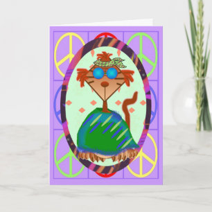 Hippie Verlate Verjaardag Kaart