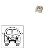 Hippie Vintage Auto Vrede Rubberstempel (Gestempeld)