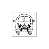 Hippie Vintage Auto Vrede Rubberstempel (Afrduk)