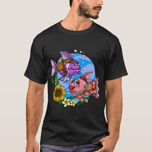 Hippie Vis T-shirt (Voorkant)