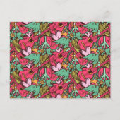 Hippie vogels en vredessignalen briefkaart (Voorkant)