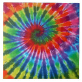 Hippie Vrede Retro 60s Tie Dye Tegeltje (Voorkant)