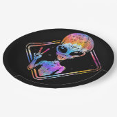 Hippie Vredesbord Buitenruimte Gift Alien Papieren Bordje (Gekanteld)