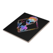 Hippie Vredesbord Buitenruimte Gift Alien Tegeltje (Zijkant)