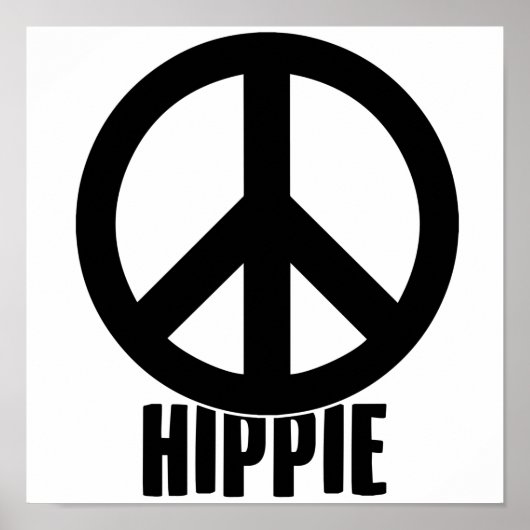Hippie | Vredesgebaren hippies Costume Gift Idee Poster (Voorkant)