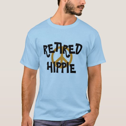 Hippie-vredessymbool t-shirt in ruste toestand (Voorkant)