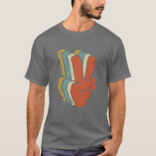 Hippie Vredesteken 60s 70s Retro Vintage meisje T-shirt