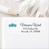 Hippie Vredesteken Bloem Aqua Etiket (Insitu)