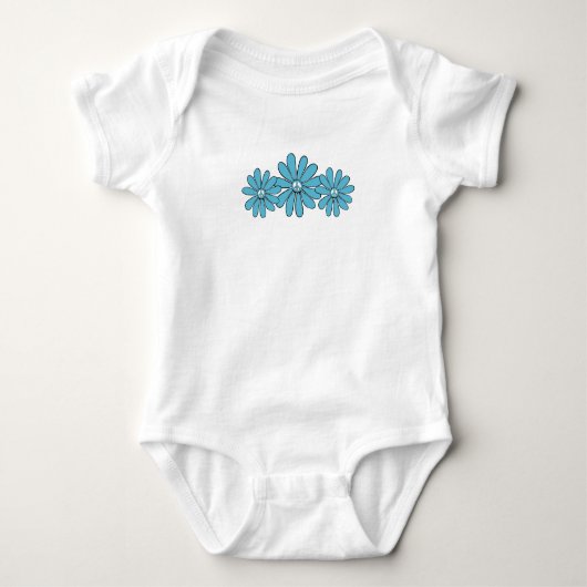 Hippie Vredesteken Bloem Aqua Romper (Voorkant)