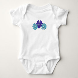 Hippie Vredesteken Bloemkracht Paarse Aqua Romper