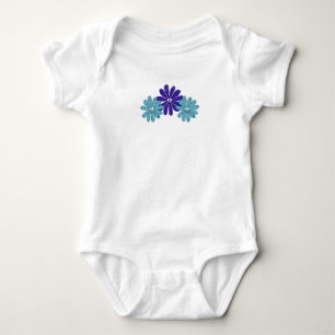 Hippie Vredesteken Bloemkracht Paarse Aqua Romper