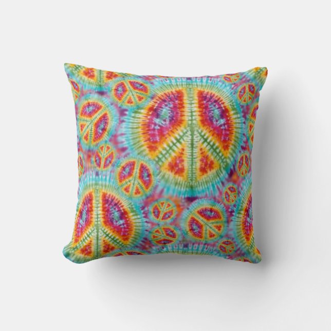 Hippie Vredesteken Kussen (Voorkant)