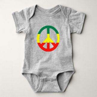 hippie-vredesteken met reggae-vlag romper