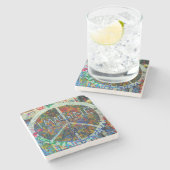 Hippie Wall Art Stenen Onderzetter (Zijkant)