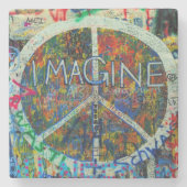 Hippie Wall Art Stenen Onderzetter (Voorkant)