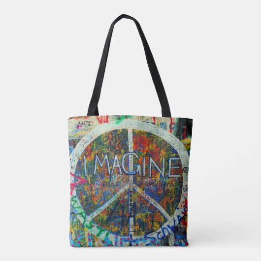Hippie Wall Art Tote Bag (Achterkant)