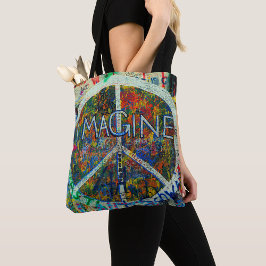 Hippie Wall Art Tote Bag