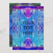 Hippie Waterverf Tie Dye Blank Kaart  (Voorkant / Achterkant)