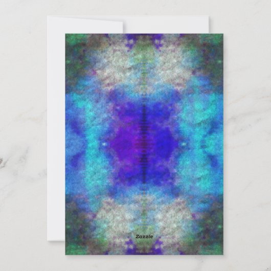 Hippie Waterverf Tie Dye Blank Kaart  (Achterkant)