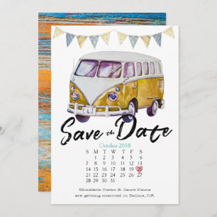 Hippie Wedding Save the Date Kaart