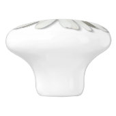 Hippie White Daisy Flower Blossom - Trendy Mode Keramische Knop (Zijkant)