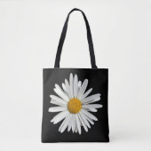 Hippie White Daisy Flower Blossom - Trendy Mode Tote Bag (Voorkant)