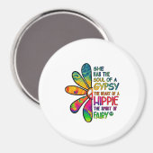 Hippie White Magneet (Voorkant / Achterkant)