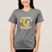 Hippie Witchy Moon & Fairy Unisex Tri-Blend Shirt (Voorkant)