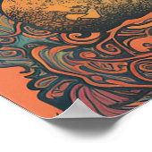 Hippie Woman AI Art 70 | Psychedelic Retro Poster (Hoek)