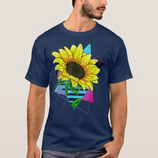 Hippie Yellow Flower Lover 80 s Vaporwave esthetis T-shirt