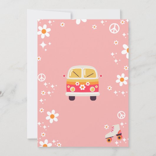 Hippie Young Wild & Three Groovy 3rd Birthday Kaart (Achterkant)