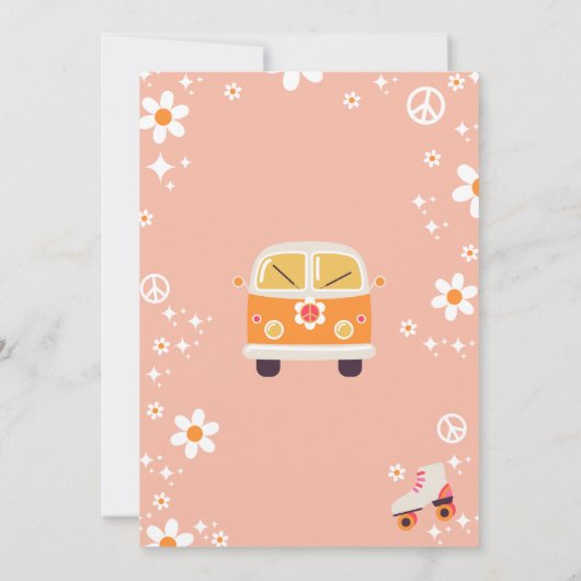 Hippie Young Wild & Three Groovy 3rd Birthday Kaart (Achterkant)