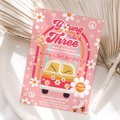 Hippie Young Wild & Three Groovy 3rd Birthday Kaart