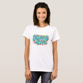 HIPPIE ZIEL (TURQUOISE LETTERTYPE) T-SHIRT (Voorkant volledig)