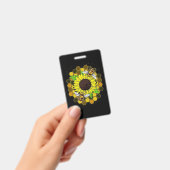 Hippie Zonnebloem Bijen Badge (Handheld)