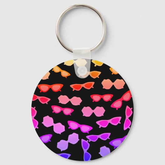 Hippie zonnebril sleutelhanger (Voorkant)