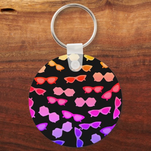 Hippie zonnebril sleutelhanger (Voorkant)