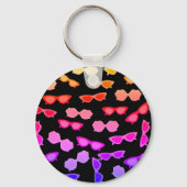 Hippie zonnebril sleutelhanger (Achterkant)