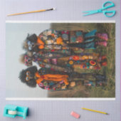 Hippie zusters standaard poedelstijl decoupage tissuepapier (Craft)