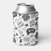 Hippie Zwart & Wit:  stijl Blikjeskoeler (Blikje Achterkant)
