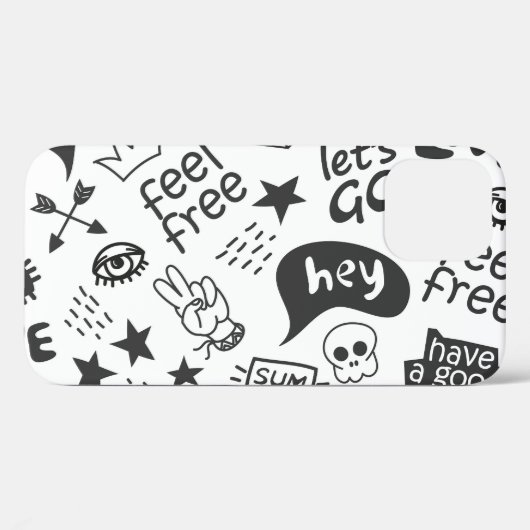 Hippie Zwart & Wit:  stijl Case-Mate iPhone Case (Achterkant (horizontaal))