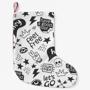 Hippie Zwart & Wit: stijl Kleine Kerstsok