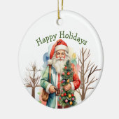 Hippieboom knuffelen Santa Ornament (Links)