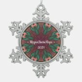 HippieClecticHope op RAD 8-1 Tin Sneeuwvlok Ornament (Voorkant)
