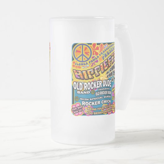 Hippiefest Concert Poster Matglas Bierpul (Voorkant rechts)