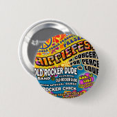 Hippiefest Concert Poster Ronde Button 5,7 Cm (Voorkant /achterkant)
